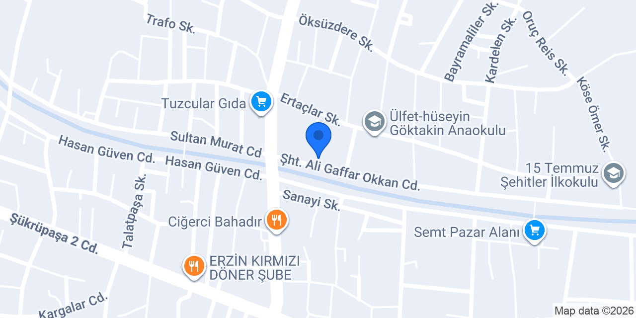 Erzin İlçe Milli Eğitim Müdürlüğü konumu