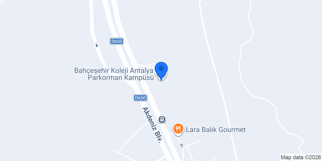 Bahçeşehir Koleji Antalya Parkorman Kampüsü konumu