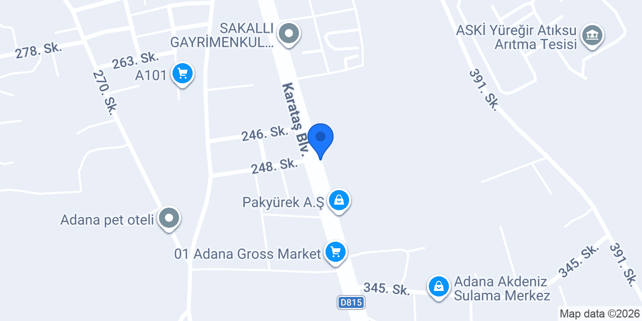 Hak Oto Yedek Parça konumu