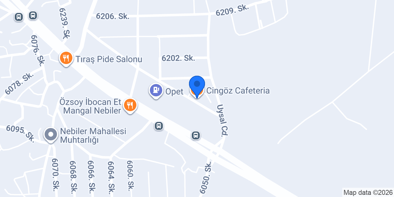 Cingöz Cafeteria konumu