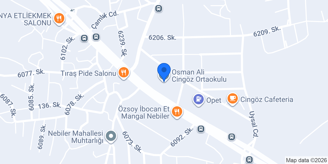 Osman Ali Cingöz Ortaokulu konumu