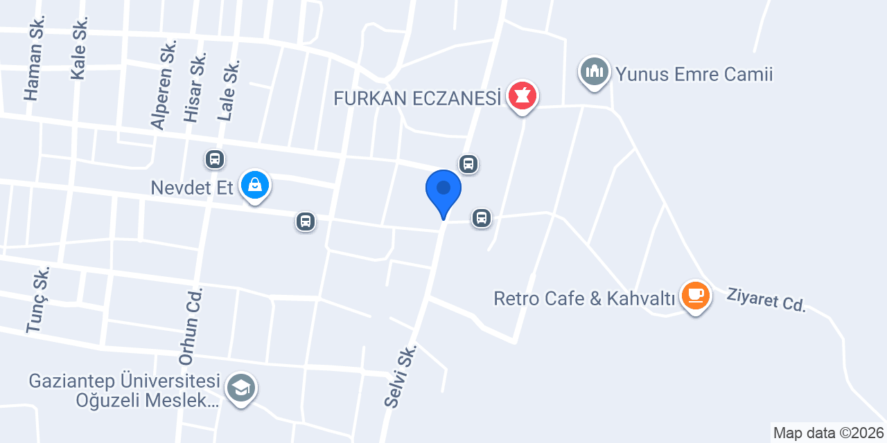Oğuzeli Hanzade Baklava Dondurma konumu