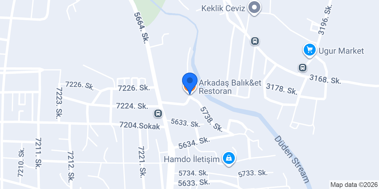 Arkadaş Balık&et Restoran konumu