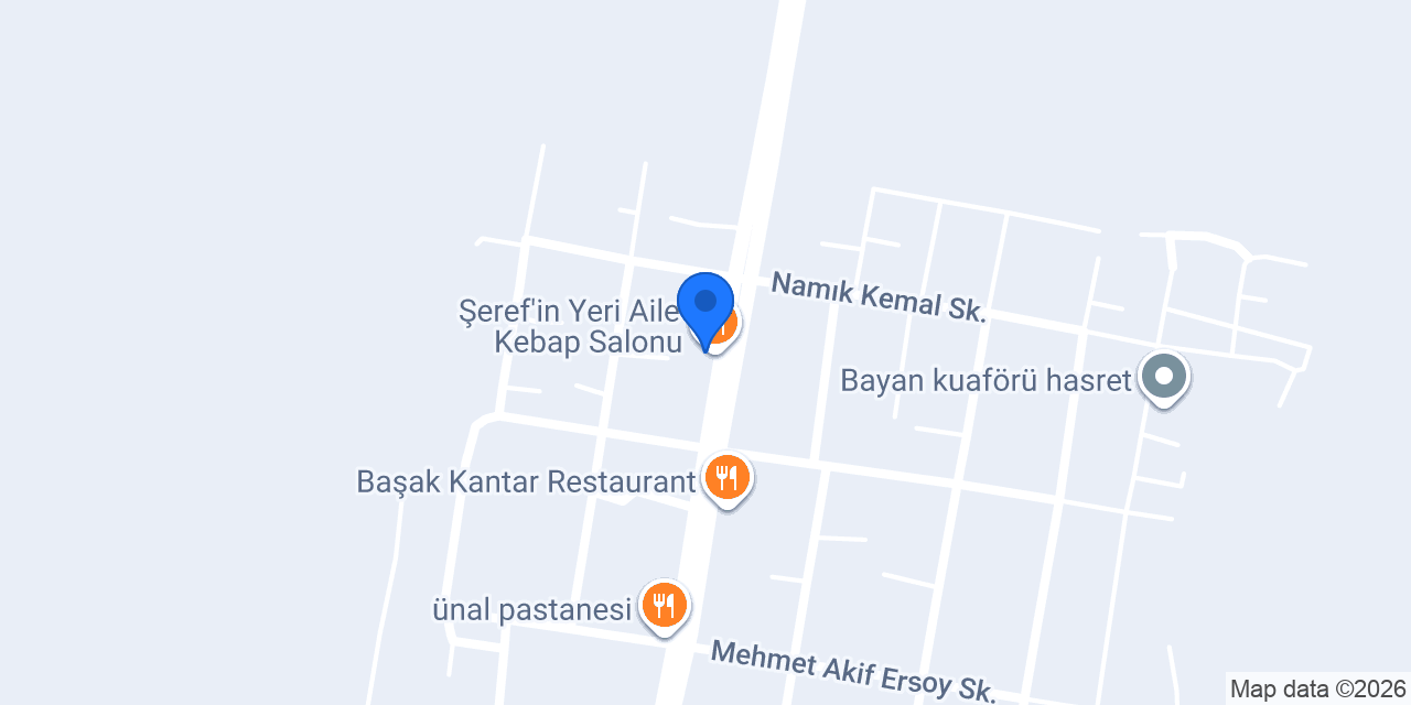 Şeref'in Yeri Aile Kebap Salonu konumu