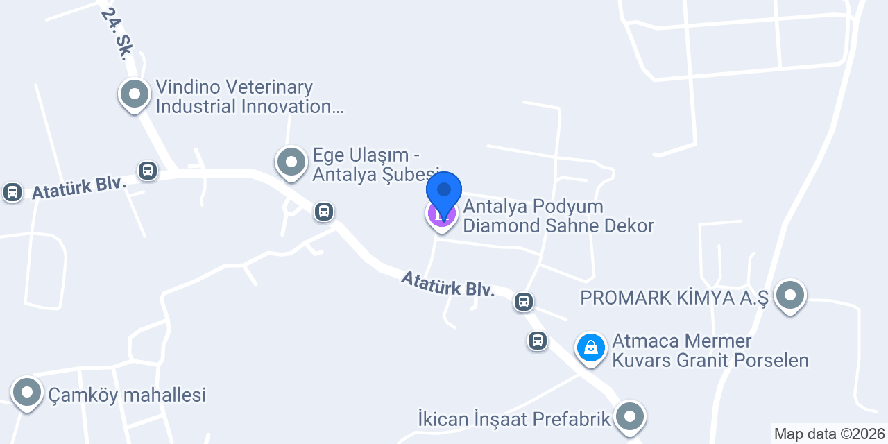 Uygulama Podyum ve Dekor konumu