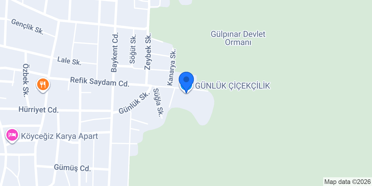 GÜNLÜK ÇİÇEKÇİLİK konumu