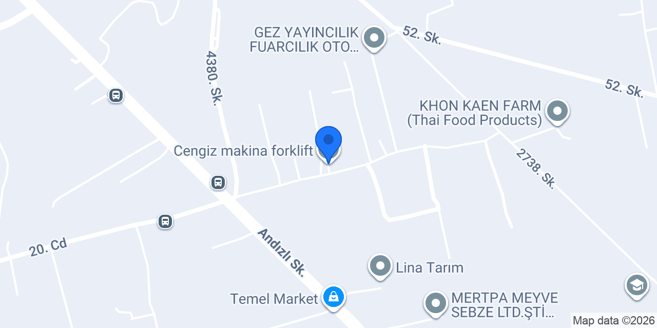 Cengiz makina forklift konumu