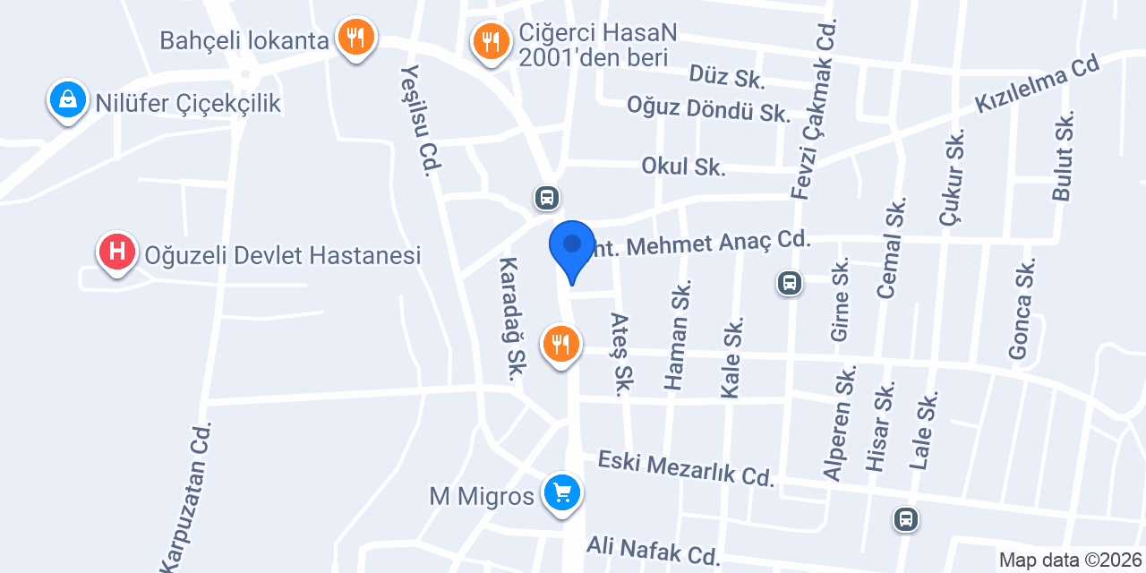 KARADAĞ EMLAK OĞUZELİ konumu
