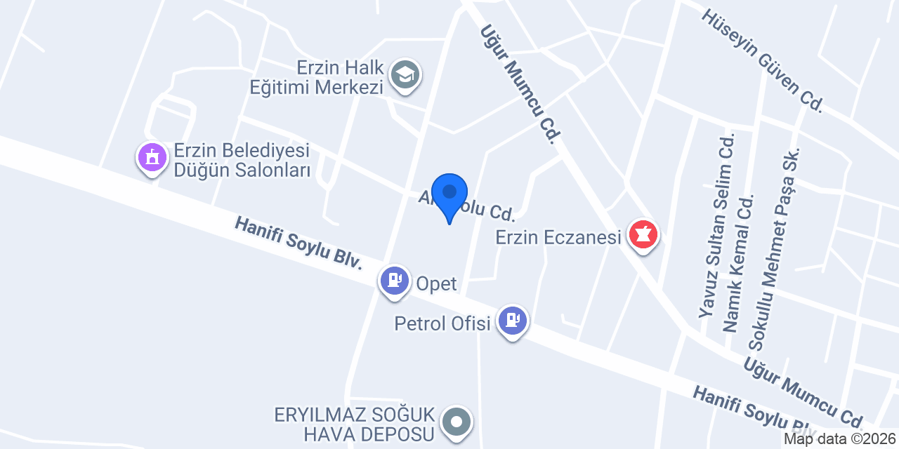 ERZİN 75. YIL ORTAOKULU konumu