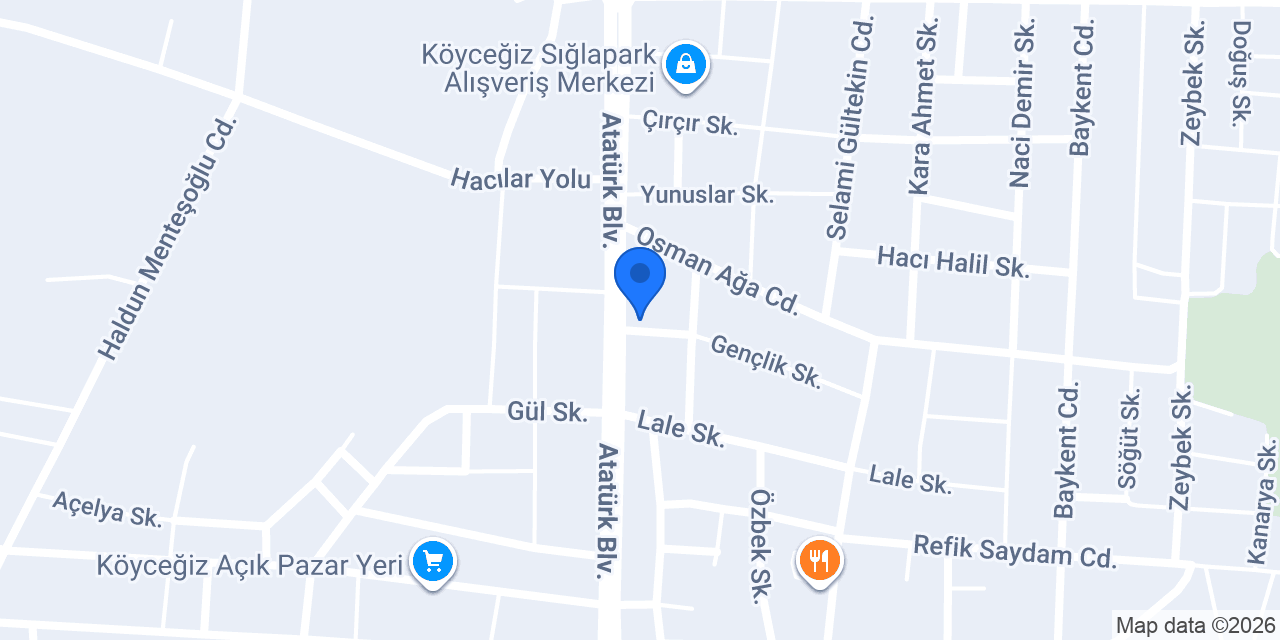 Yapı Kredi - Köyceğiz Şubesi konumu