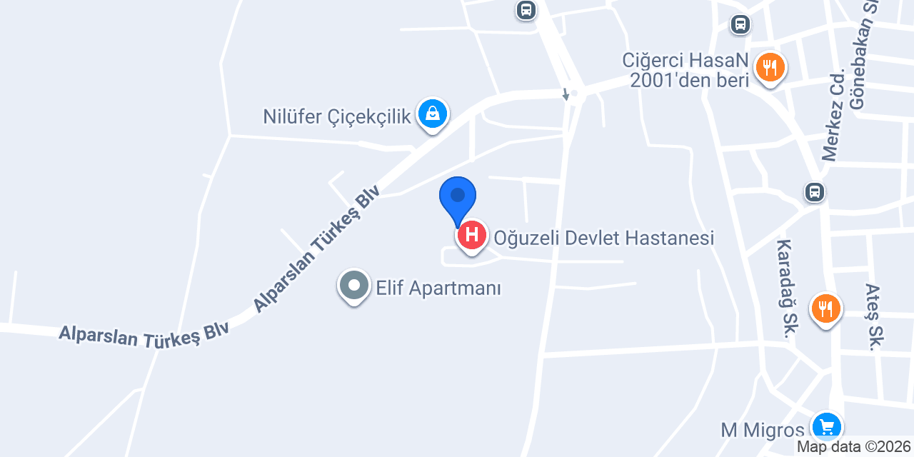 Oğuzeli AKDENIZ sağlık kabini konumu