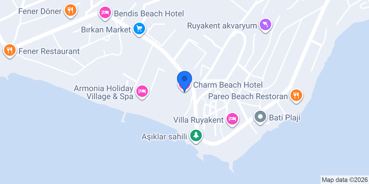 Charm Beach Hotel konumu