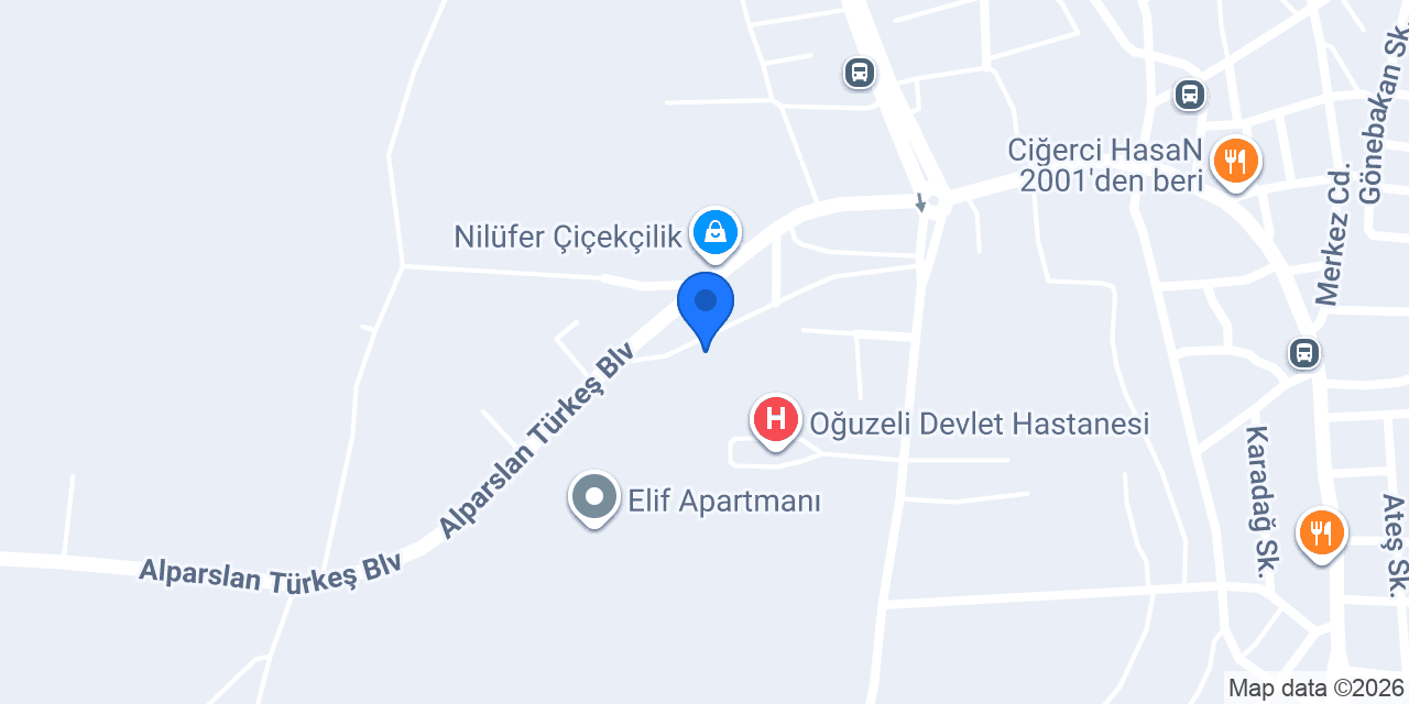 Oğuzeli Sağlık Kabini konumu