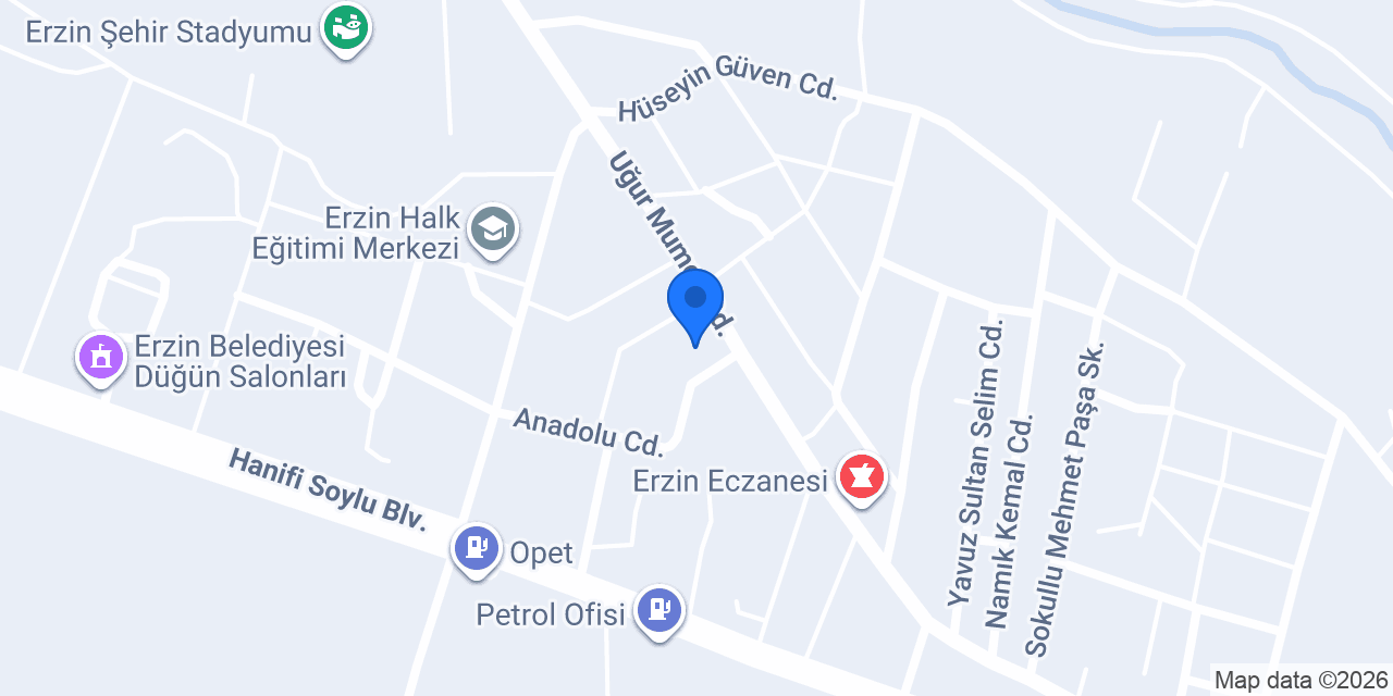 Erzin 1 N0'lu Aile Sağlığı Merkezi konumu