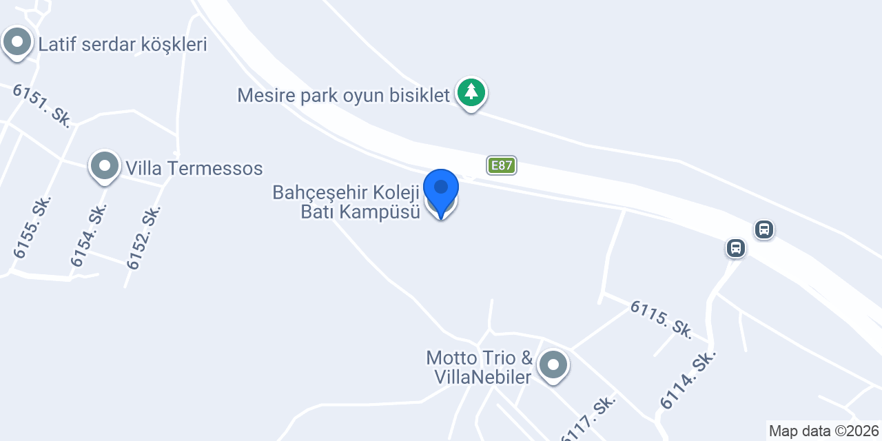 Bahçeşehir Koleji Batı Kampüsü konumu