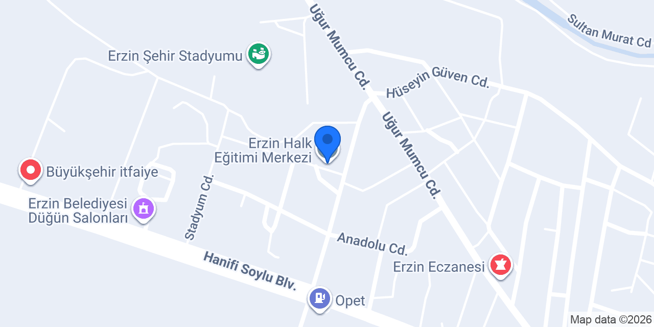 Erzin Halk Eğitimi Merkezi konumu