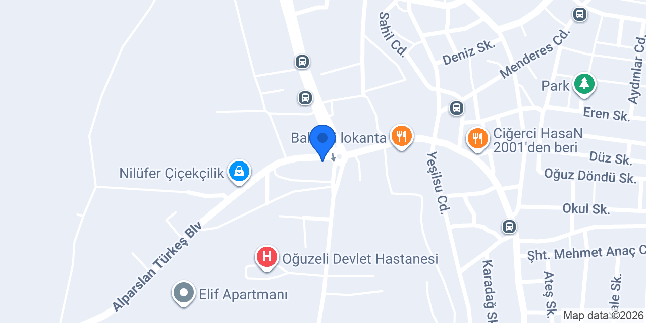 Oğuzeli Belediyesi konumu