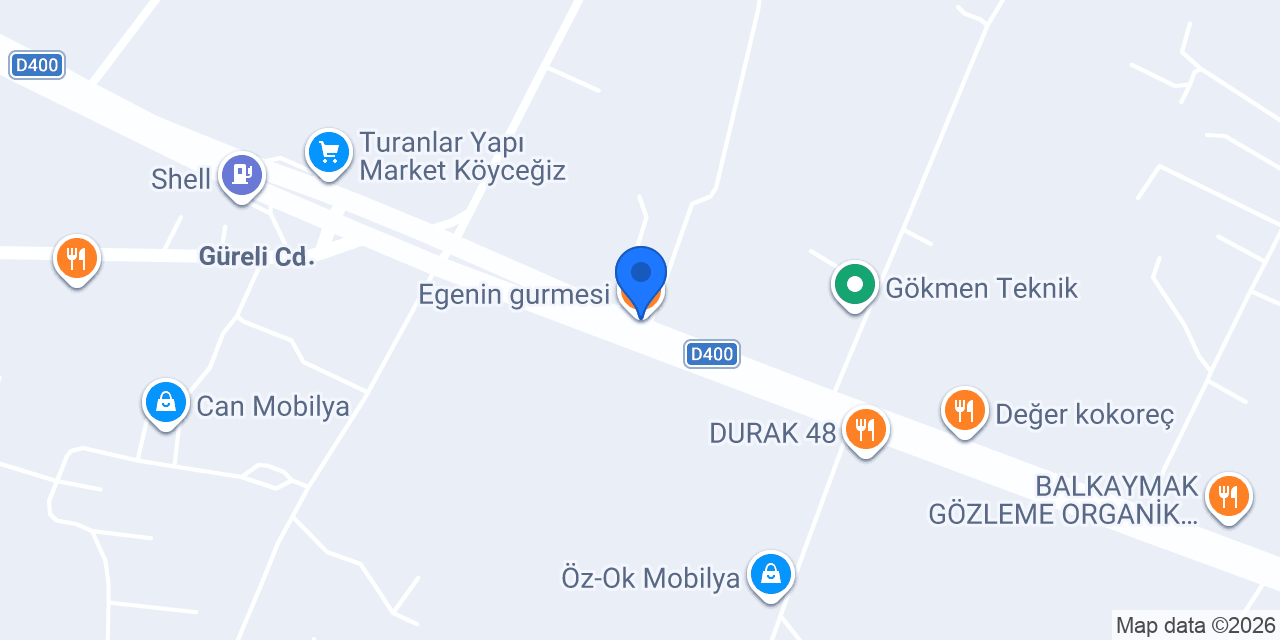 Egenin gurmesi konumu