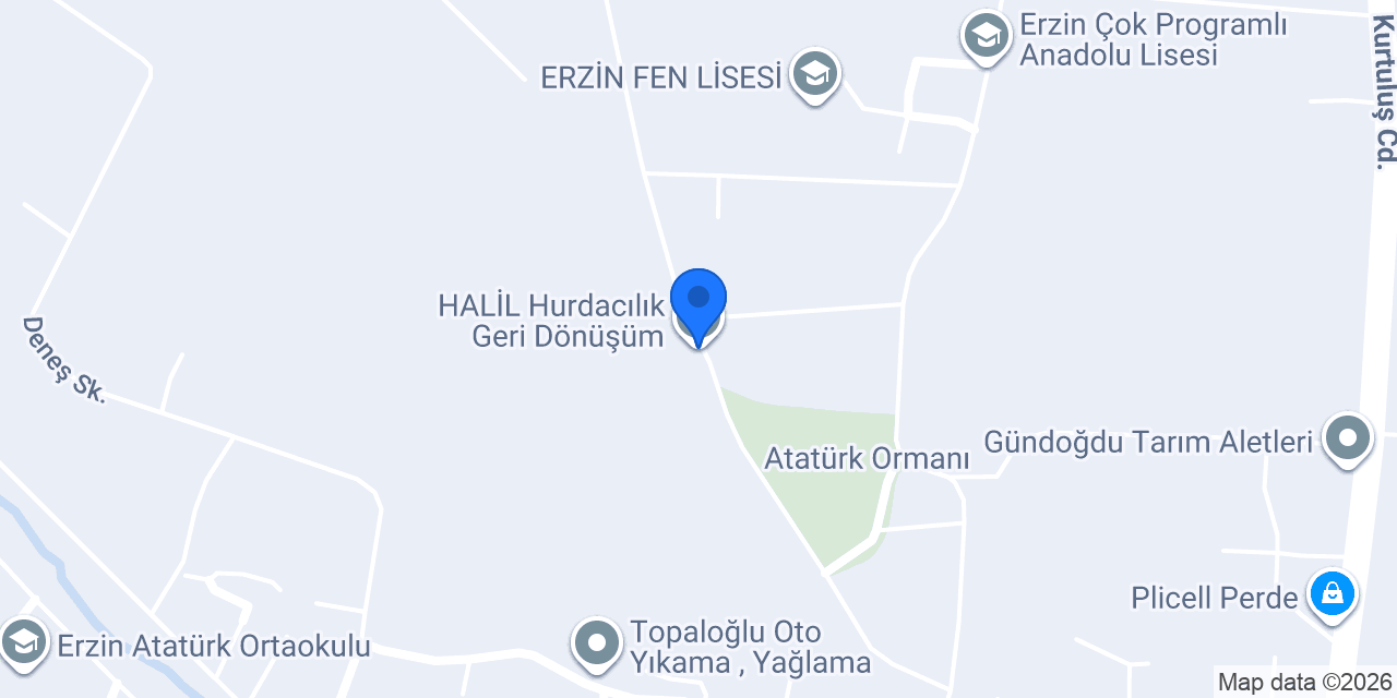 HALİL Hurdacılık Geri Dönüşüm konumu