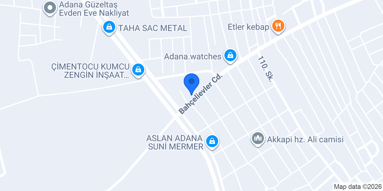 Adana Pergole Tente - Can Tekin Pergole konumu