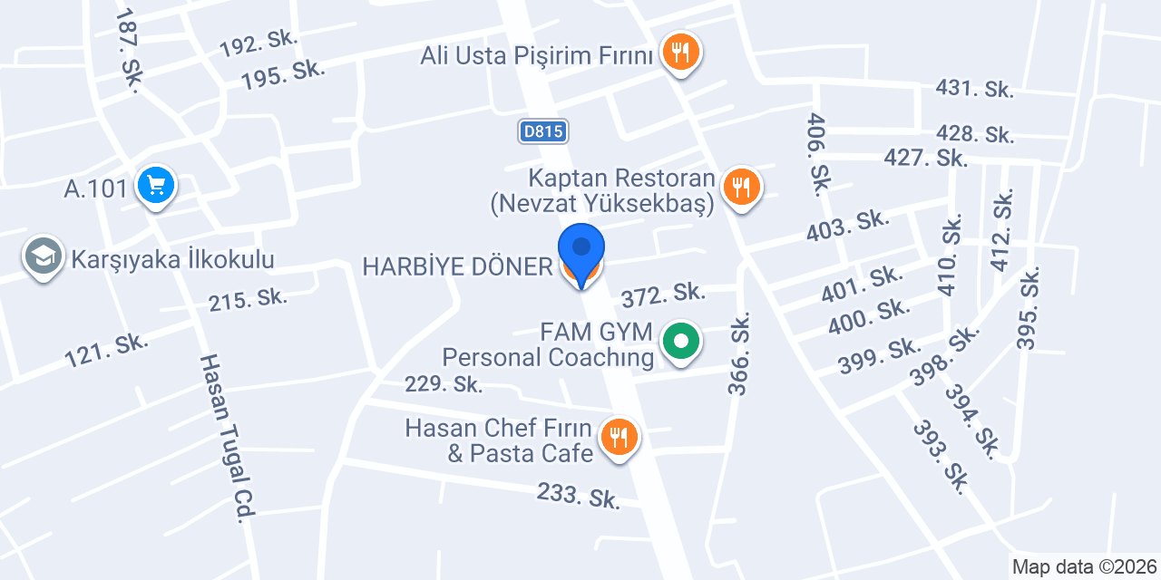 HARBİYE DÖNER konumu