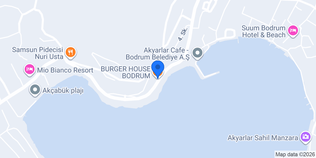 BURGER HOUSE BODRUM konumu