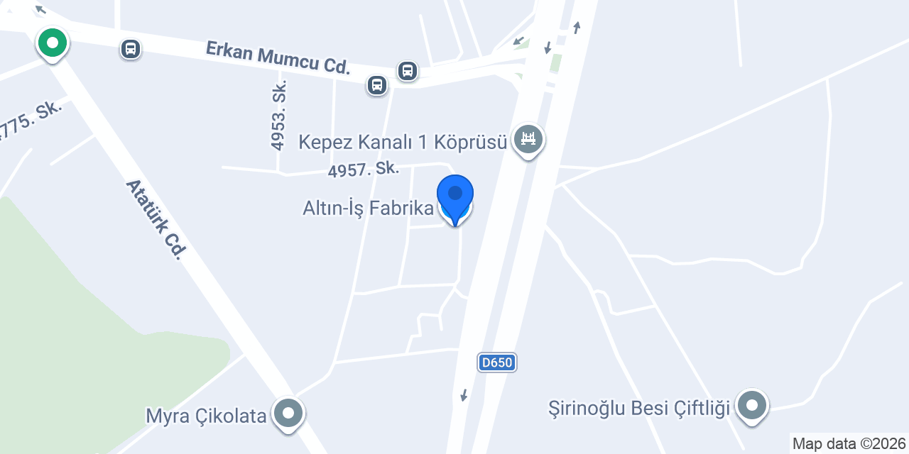 Altın-İş Fabrika konumu