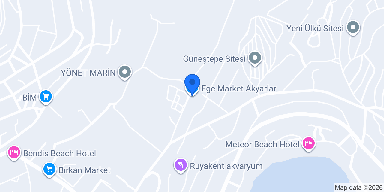 Ege Market Akyarlar konumu