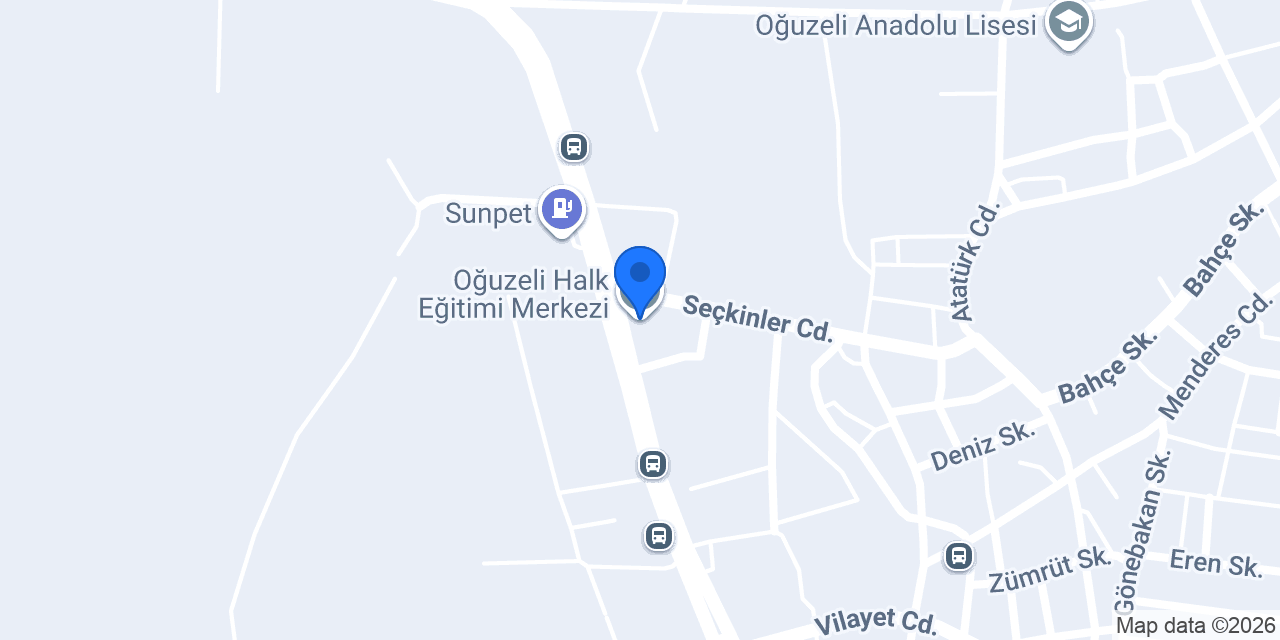 Oğuzeli Halk Eğitimi Merkezi konumu