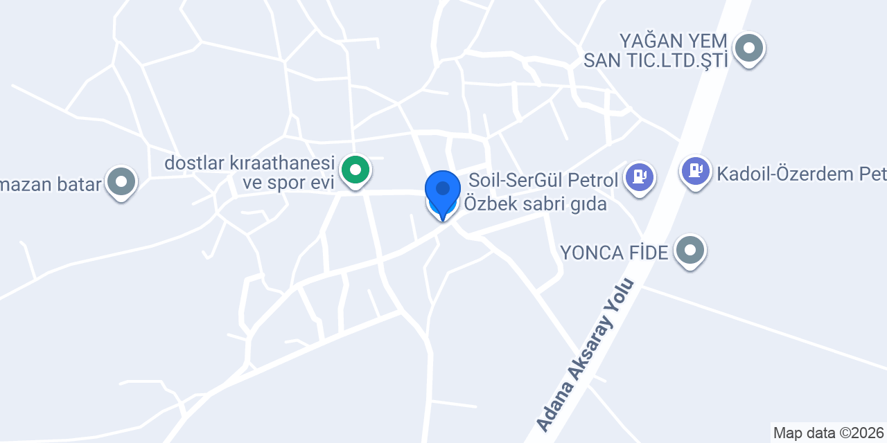 Özbek sabri gıda konumu