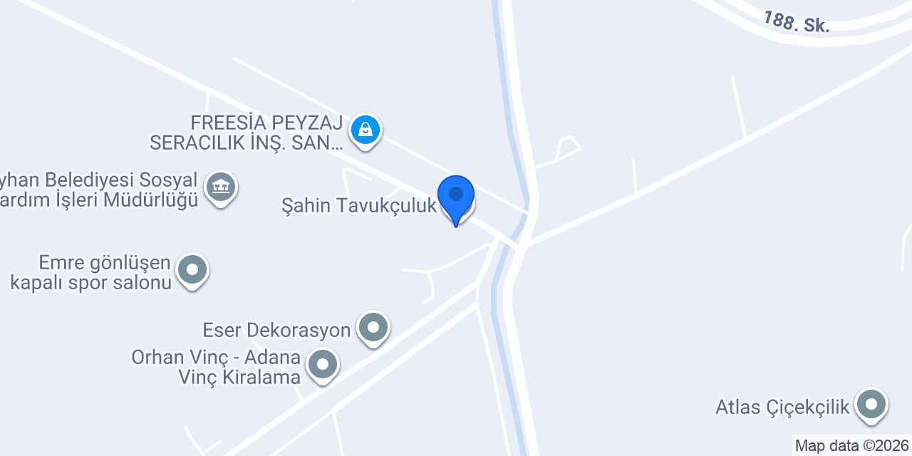 Şahin Tavukçuluk konumu