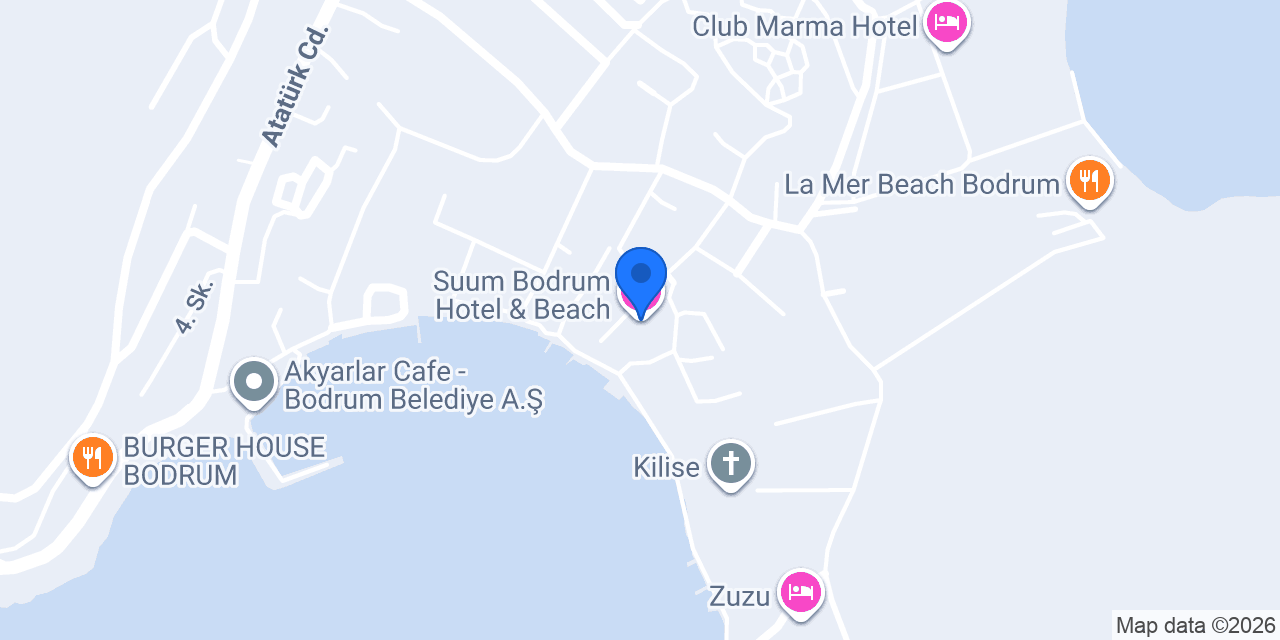 Suum Bodrum Hotel & Beach konumu