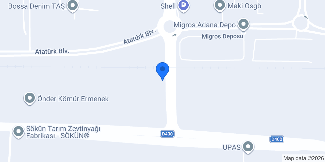 Adana Kuzenler Vinç konumu