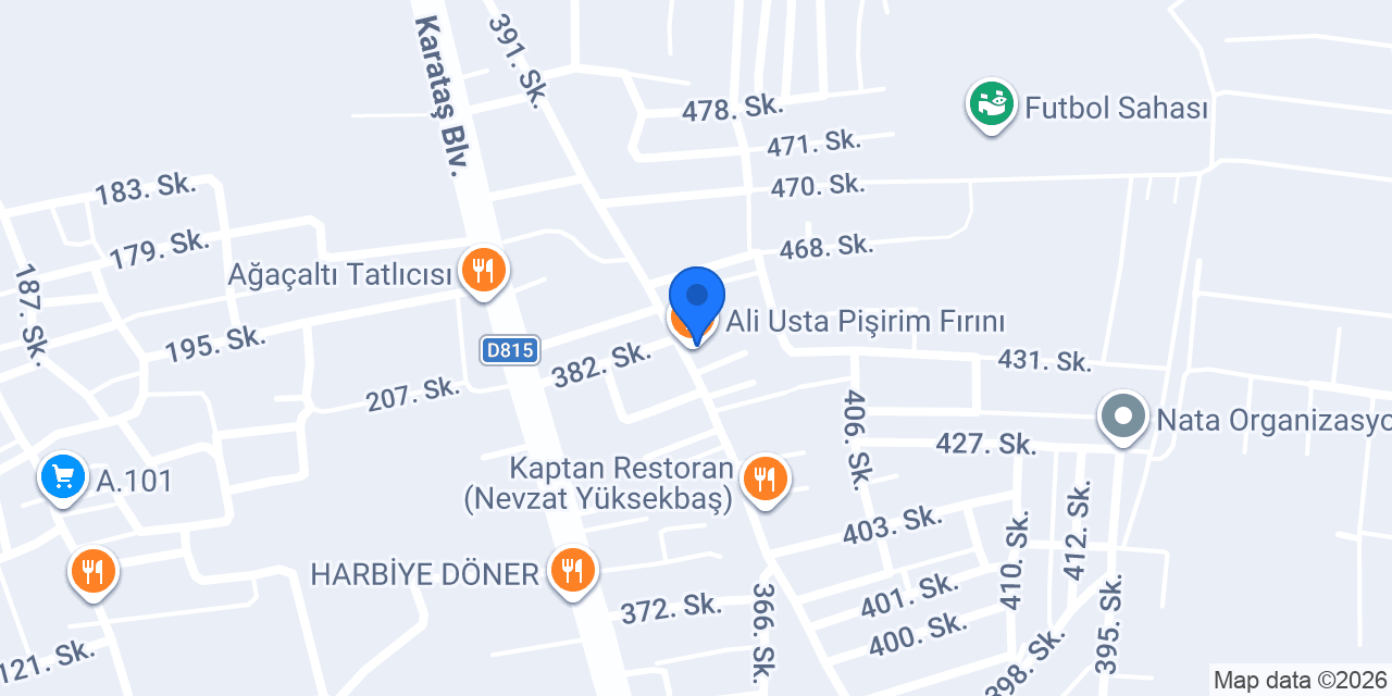 Ali Usta Pişirim Fırını konumu