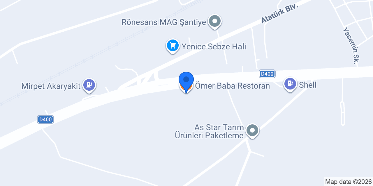 Ömer Baba Restoran konumu