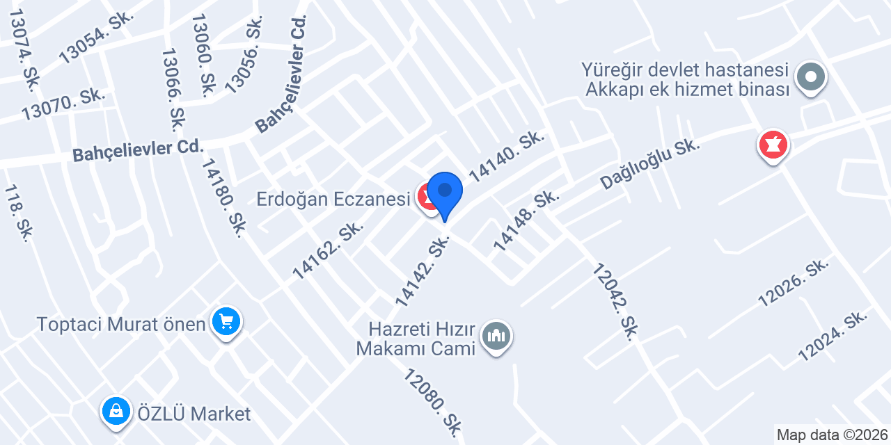 Çınar Nargile Cafe konumu