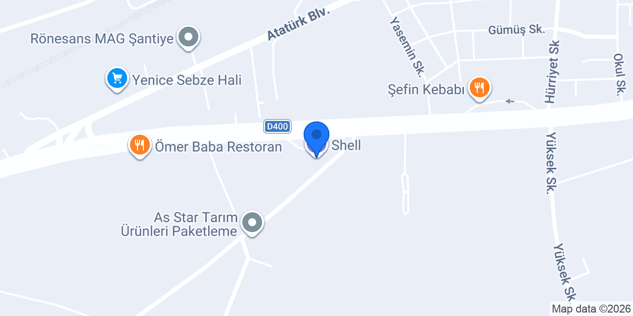 Shell konumu
