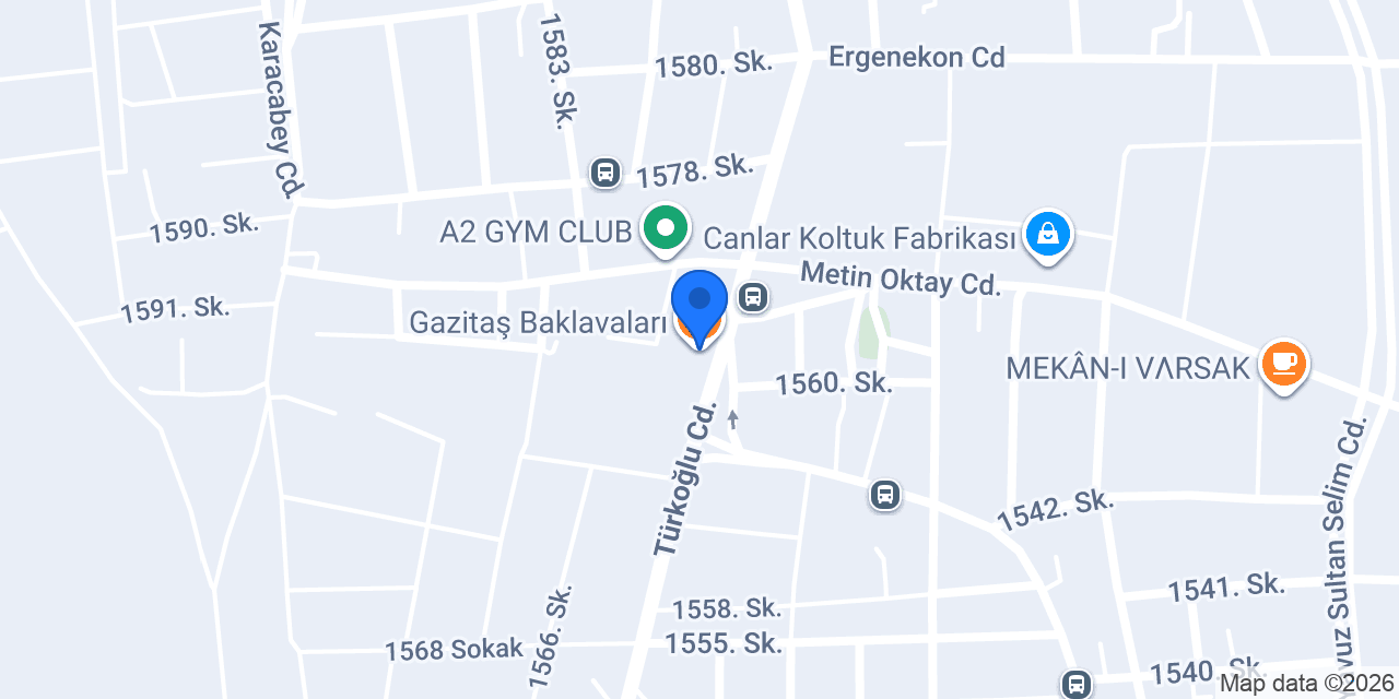 Gazitaş Baklavaları konumu