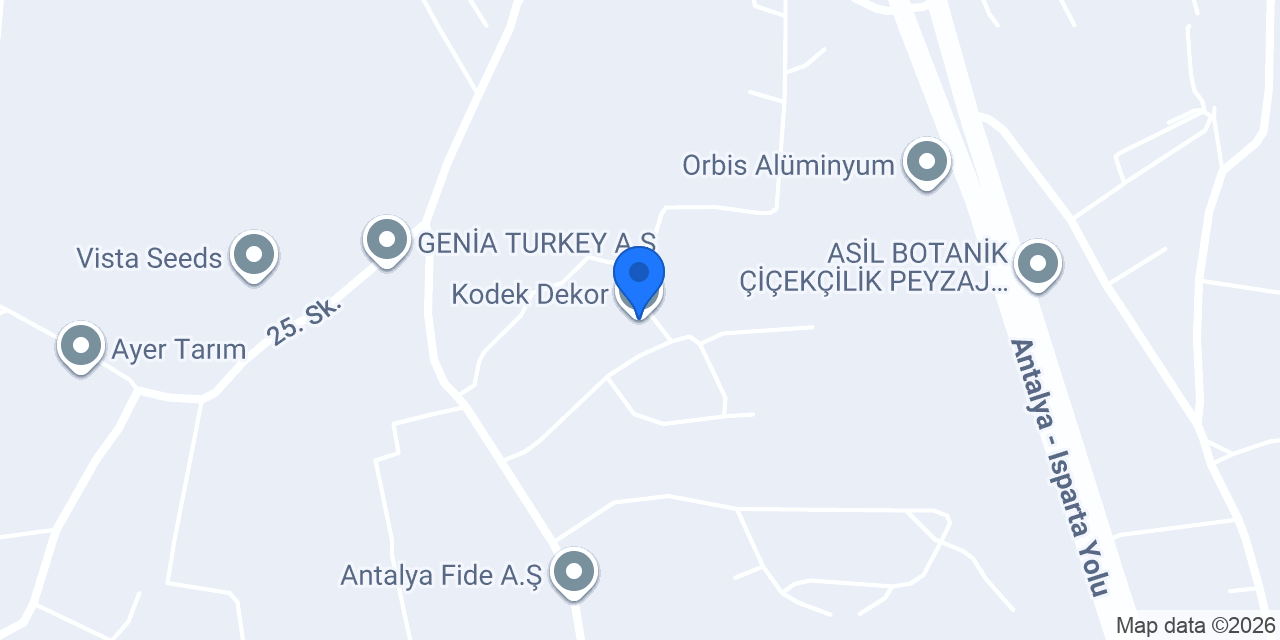 Kodek Dekor konumu