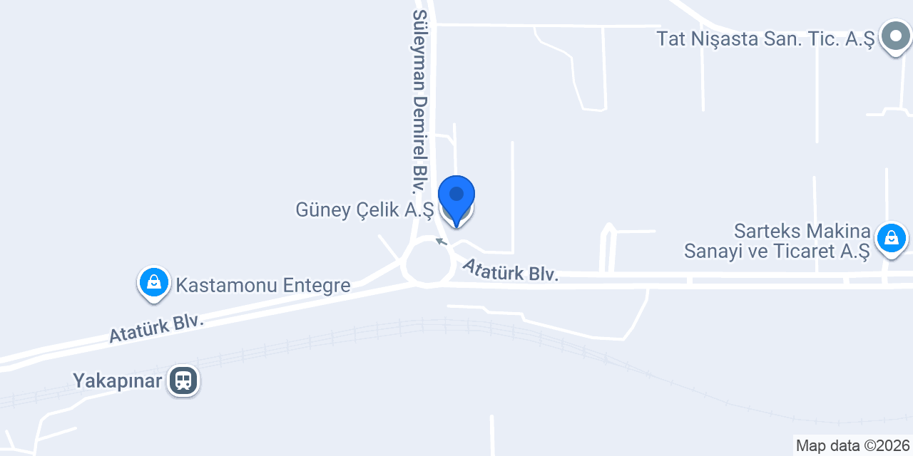 Güney Çelik A.Ş. konumu