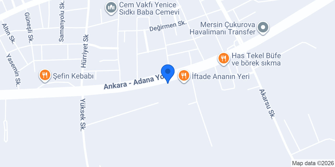 Mavi Beyaz Restorant konumu
