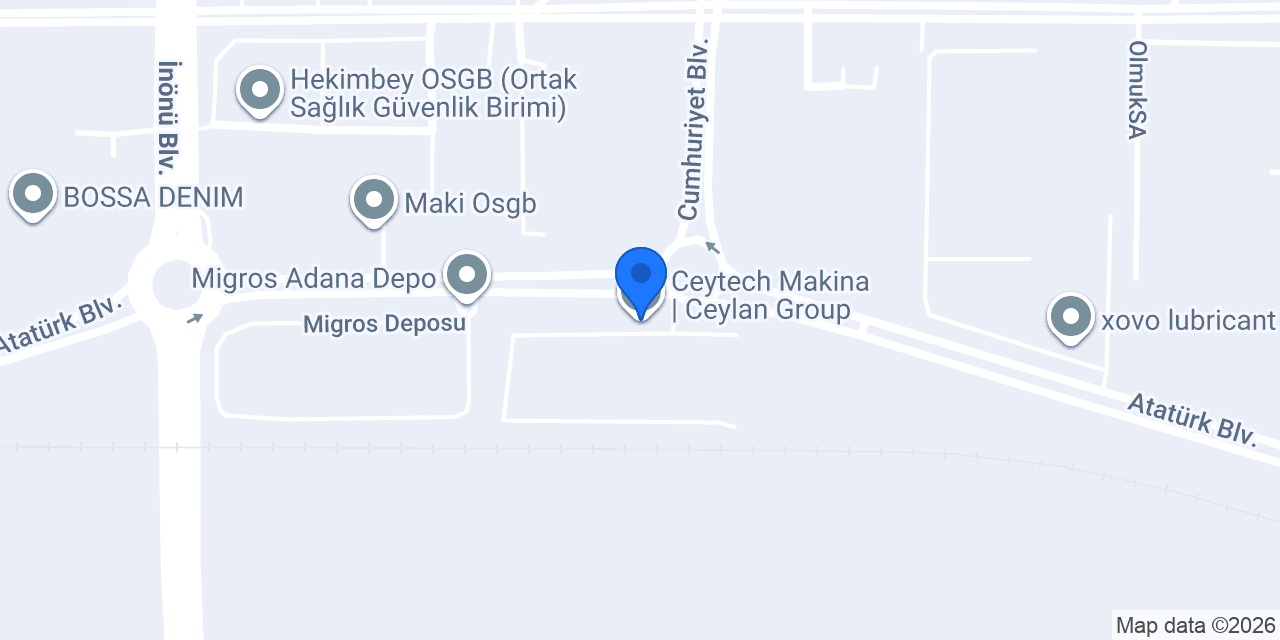 Ceytech Makina | Ceylan Group konumu