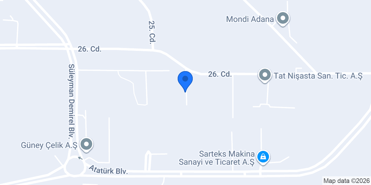 Adana Tekstil Boya ve Apre konumu