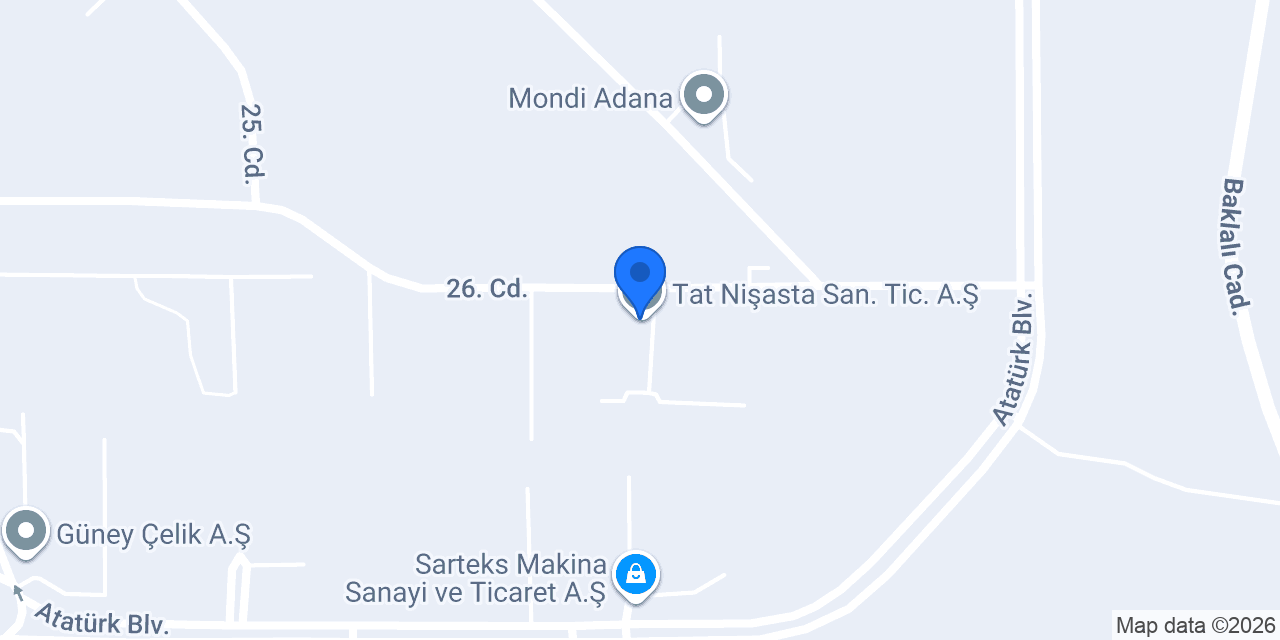 Tat Nişasta San. Tic. A.Ş. konumu