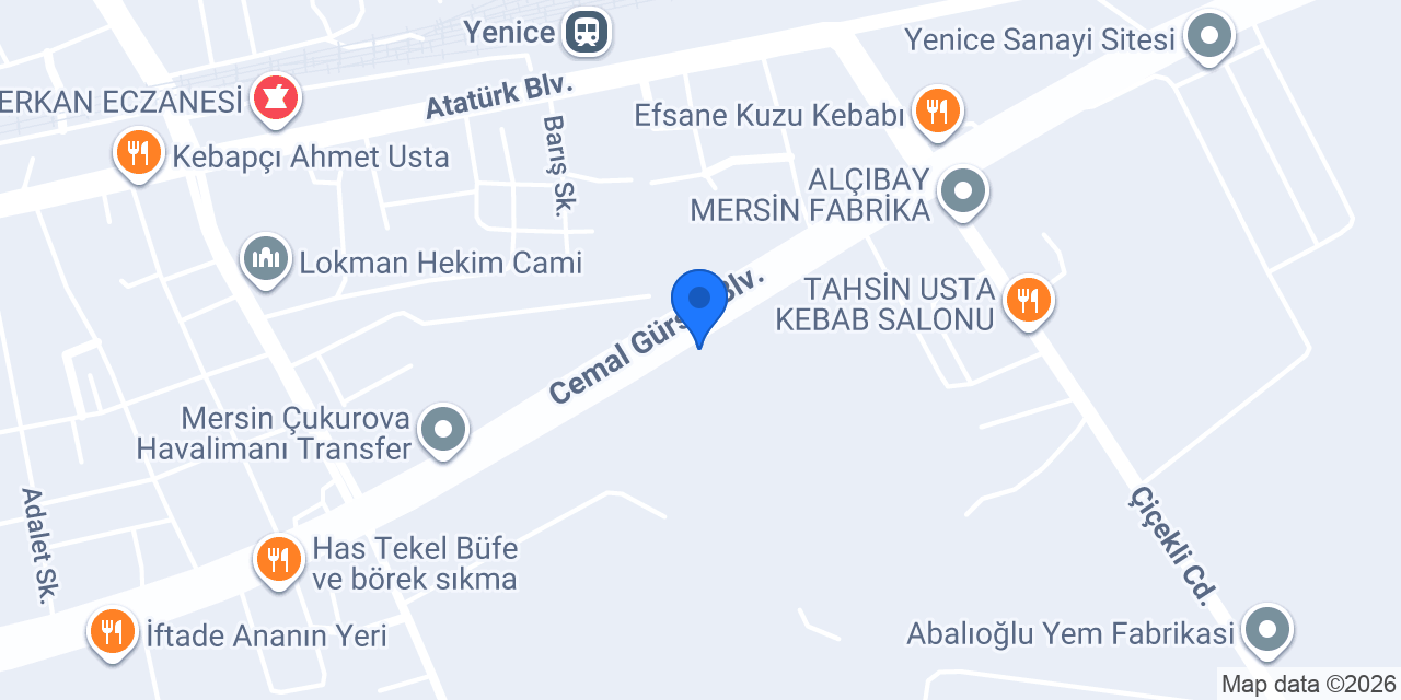 Yeşilova Çırçır Fabr. konumu