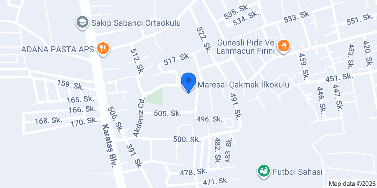 Mareşal Çakmak İlkokulu konumu