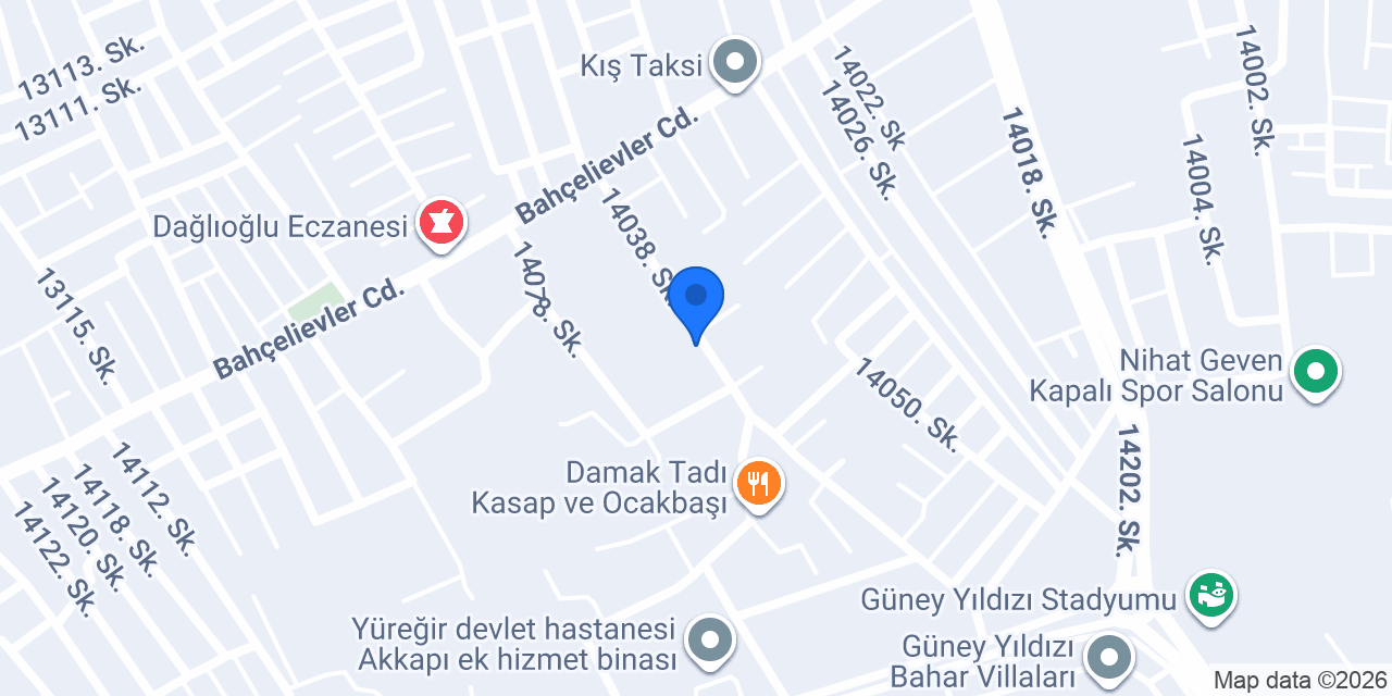 Adana Demir Çatı Kapı - Özbiçer Ferforje konumu