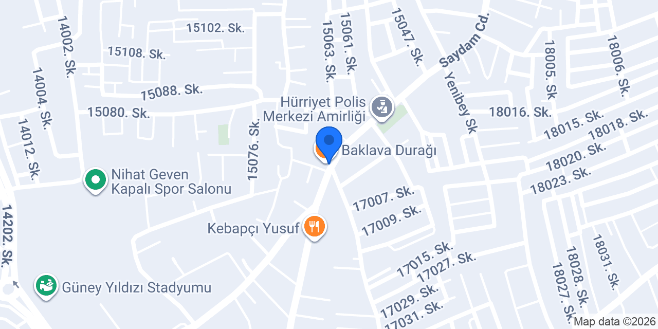 Baklava Durağı konumu