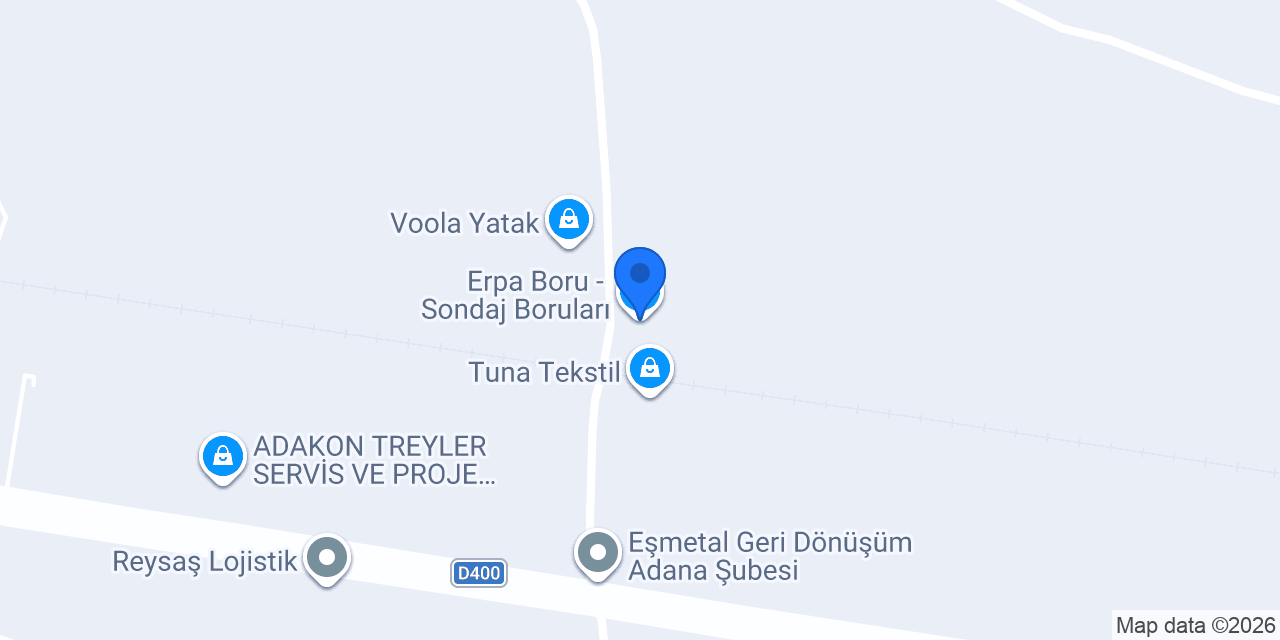 Erpa Boru - Sondaj Boruları konumu