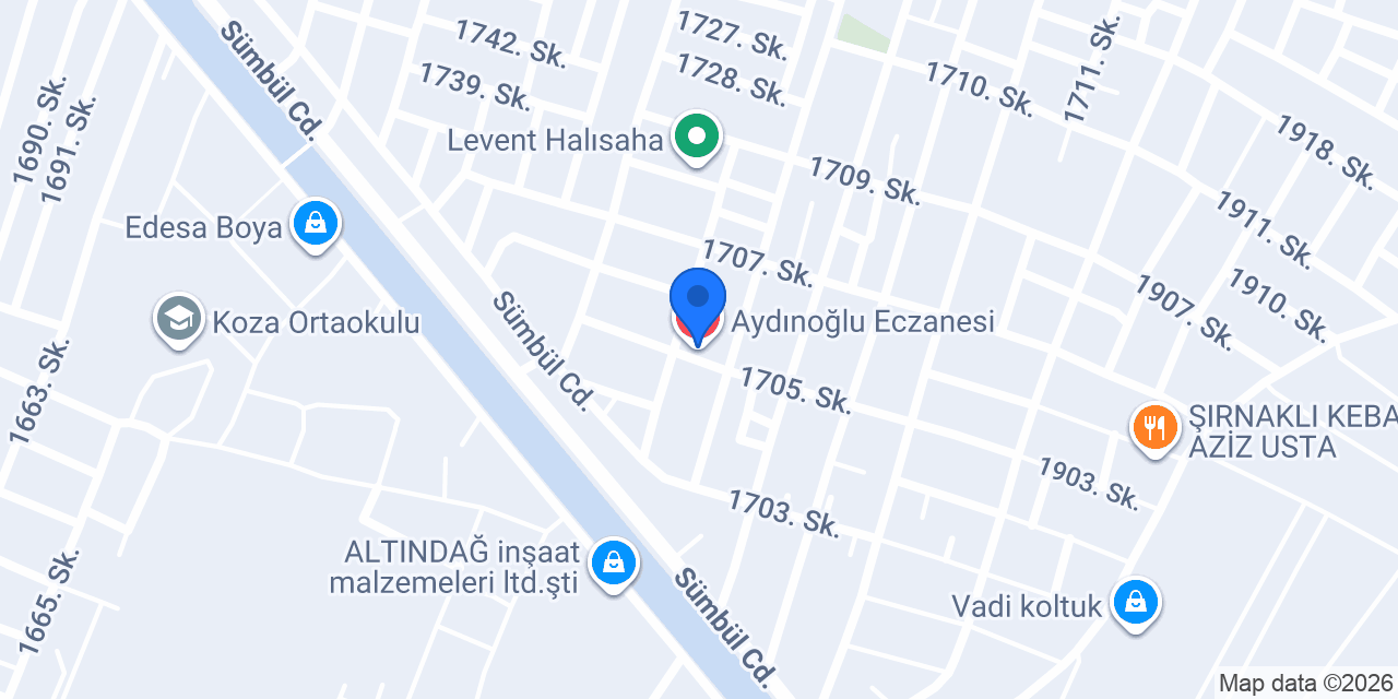 Aydınoğlu Eczanesi konumu